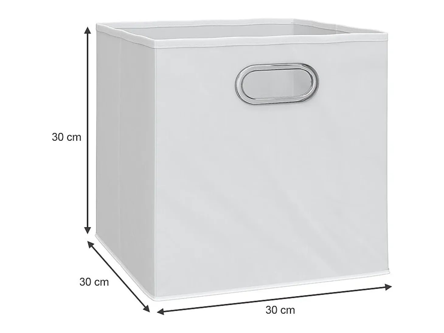 Caja plegable blanco 30x30x30