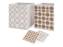 Caja plegable blanco/oro 30x30x30