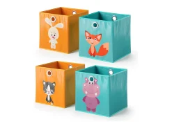 Caja plegable naranja/azul 30x30x30