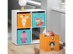 Caja plegable naranja/azul 30x30x30
