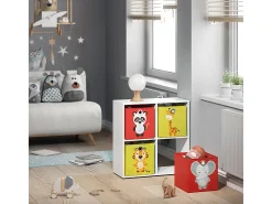 Caja plegable rojo/amarillo 30x30x30