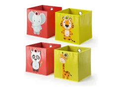 Caja plegable rojo/amarillo 30x30x30