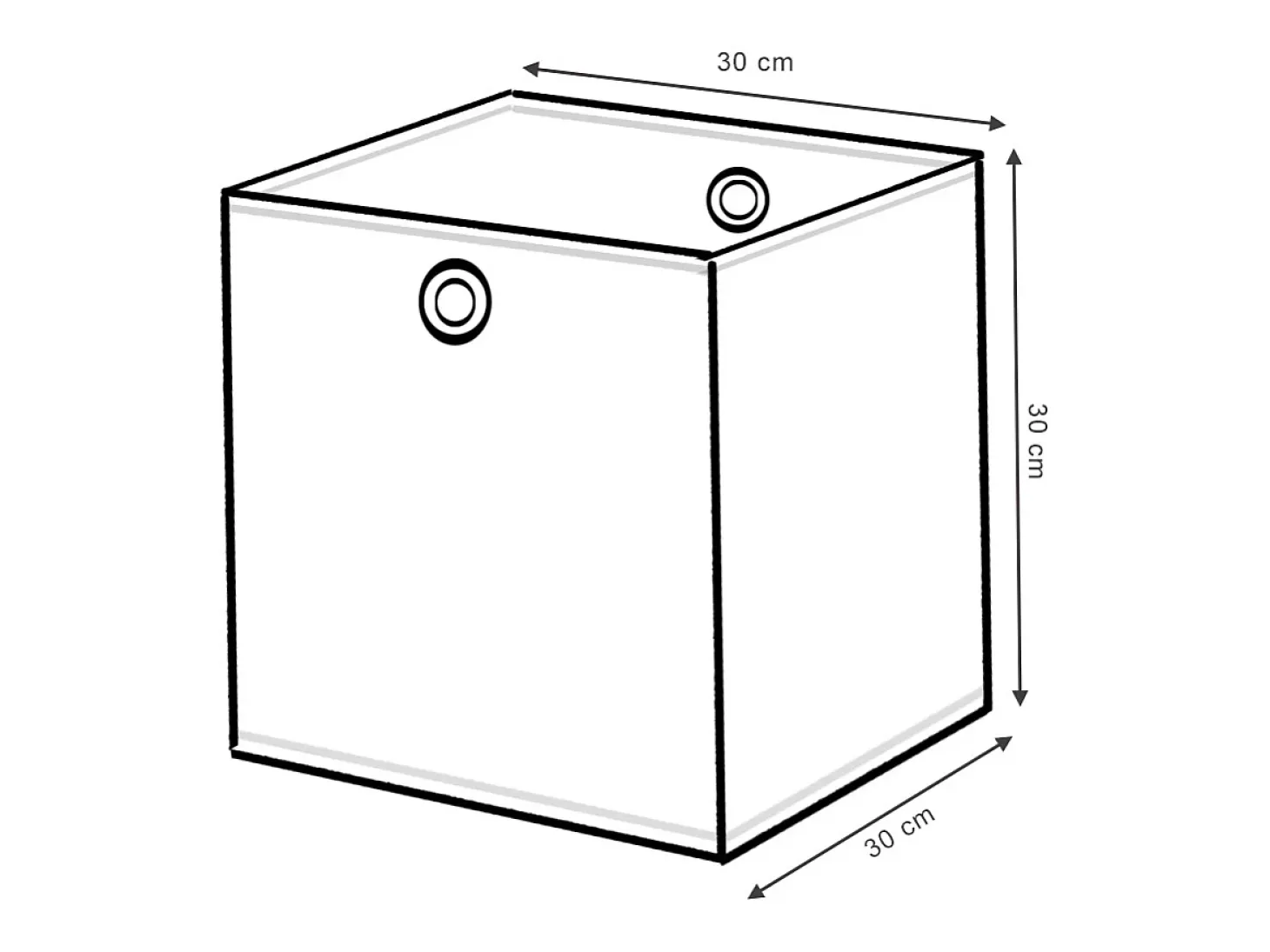 Caja plegable rojo/amarillo 30x30x30