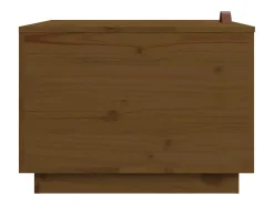 Cajas de almacenaje con tapa 3 pzas madera maciza pino miel