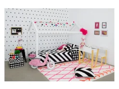 Cajas Set de 3 MDF blanco y negro 15x40x28/13x35x23/11x30x18cm