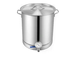 Caldera de Elaboración de Cerveza SucceBuy de Acero Inoxidable 60.6L, Fondo Triple, Olla de Elaboración de Cerveza, Suministros de Elaboración de Cerveza Casera