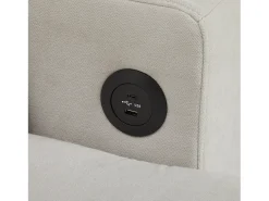 Canapé 215x133x85 cm - con puerto USB - con almacenamiento - con función de cama - Beige