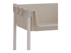 Carrito auxiliar 4 niveles con ruedas blanco 104x35x26,5 cm