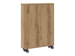 Carrito de almacenaje estrecho madera roble artisian 48x13x68cm