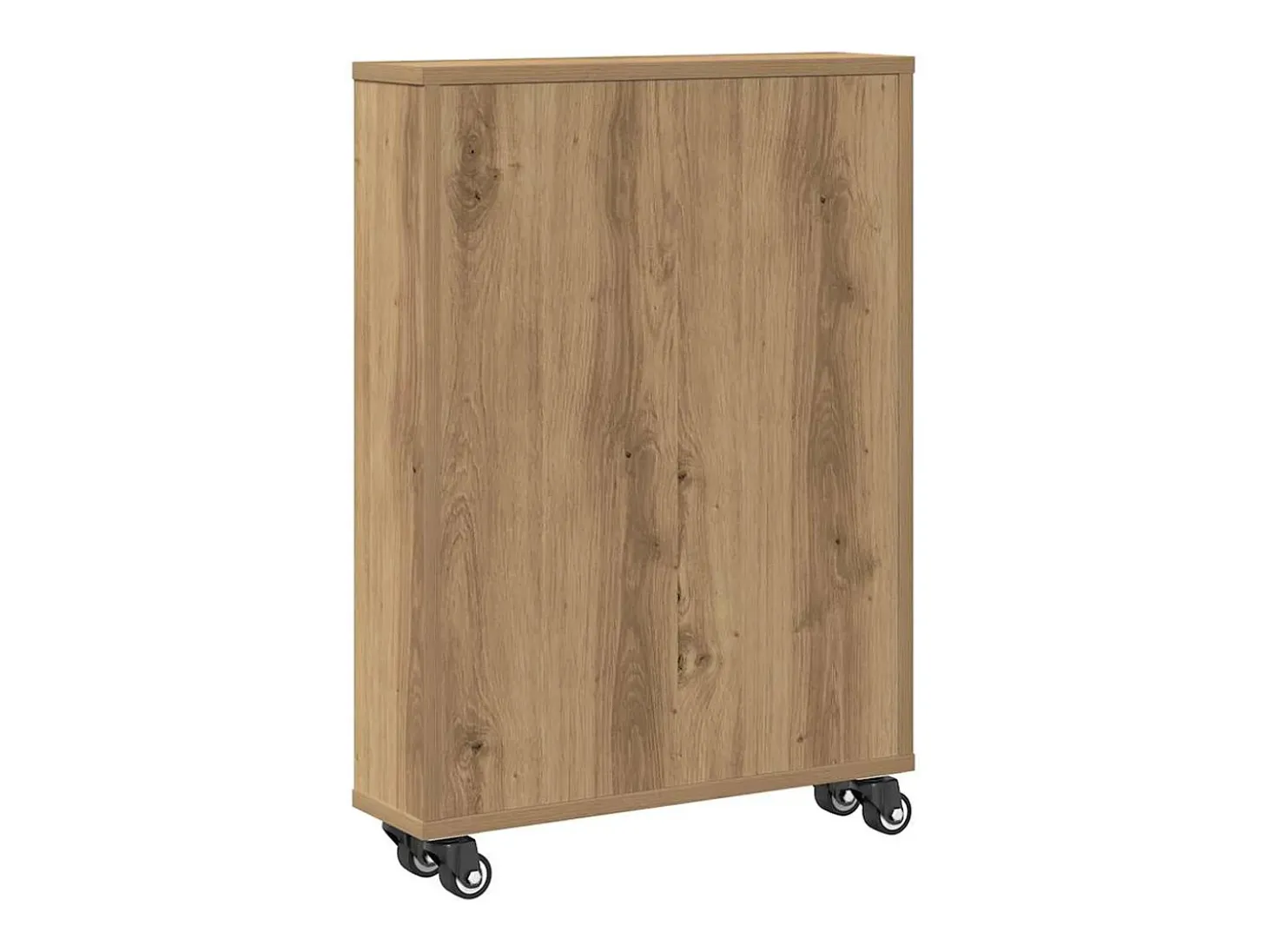 Carrito de almacenaje estrecho madera roble artisian 48x13x68cm