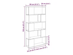 Centro de entretenimiento Marrón 80 x 24 x 155 cm