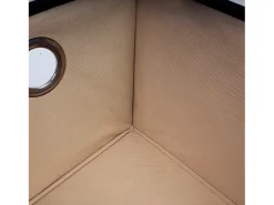 Cesta beis de tela con asas