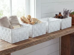 Cesta de almacenaje MCW-C37 (juego de 4), blanco