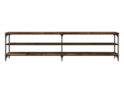 Chiloquin Mueble de TV metal y contrachapada roble ahumado 200x30x50cm