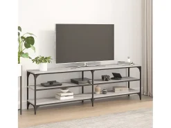 Chiloquin Mueble de TV madera contrachapada gris Sonoma 160x30x50 cm