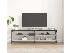 Chiloquin Mueble de TV madera contrachapada gris Sonoma 160x30x50 cm