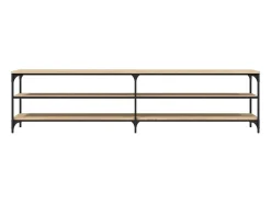 Chiloquin Mueble TV metal y madera contrachapada roble Sonoma 200x30x50cm