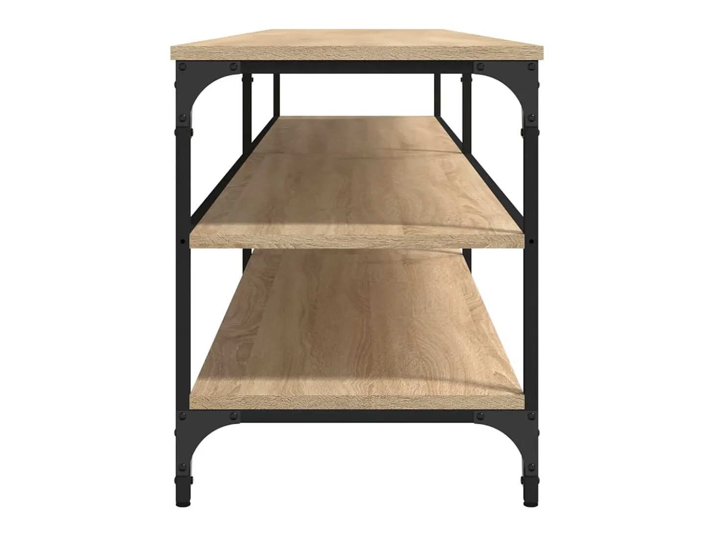 Chiloquin Mueble TV metal y madera contrachapada roble Sonoma 200x30x50cm