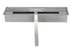 Chimenea de bioetanol de pie BELLINI de madera efecto mármol blanco, fabricada en Italia, L96 x P35 x H96