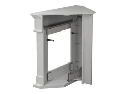 Chimenea de bioetanol de esquina, chimenea de suelo de esquina FORD Blanco L110 x P63 x H102