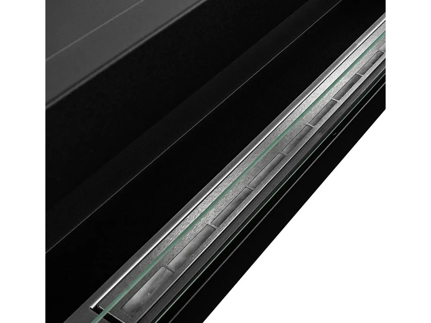 Chimenea de bioetanol empotrada de pared LIVORNO 120 negra 120x40