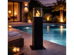 Chimenea de jardín de bioetanol para exterior Capri 110 Black