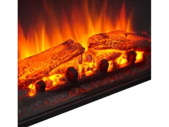 Chimenea eléctrica BALDERIA Charon - Chimenea de pie con calefacción - Roble oscuro