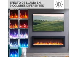 Chimenea eléctrica BALDERIA Agnes 40 - Chimenea de pie, de pared o empotrable - Negro