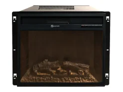 Chimenea eléctrica BELLINI efecto hormigón, fabricada en Italia, L96 x P35 x H96 cm.