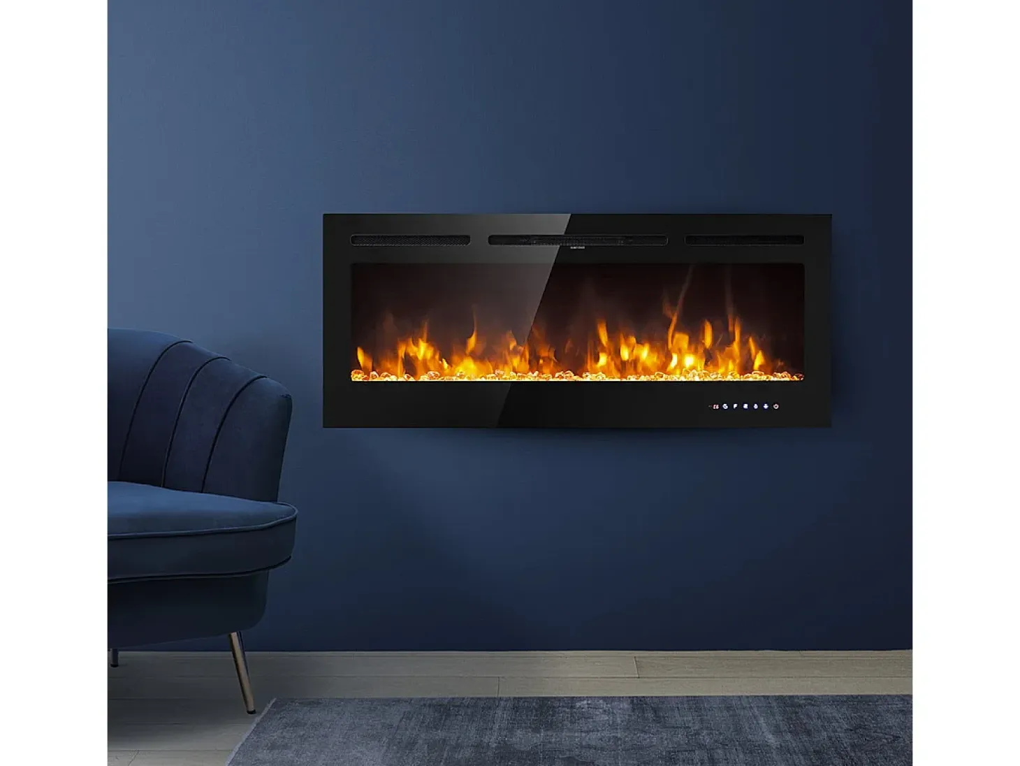 Chimenea eléctrica de pared CHICAGO L101,6 x D14 x H54,6