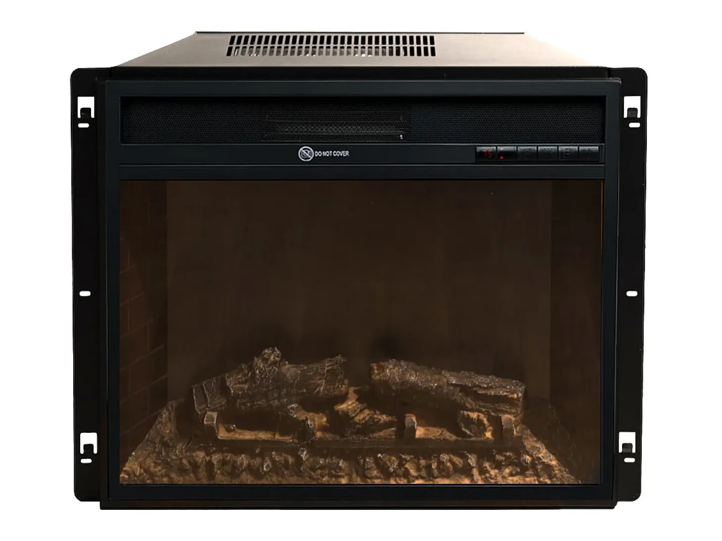 Chimenea eléctrica de suelo JEFFERSON de madera blanca L 89,5 x H 90,5 x D 28