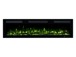 Chimenea eléctrica MONARCH 107 - fuego premium - de pared y empotrados - 107x13x35 cm - chimenea LED con calefacción 900/1800 W
