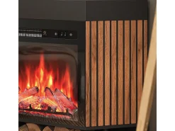 Chimenea eléctrica negro 100x73x80 lynea