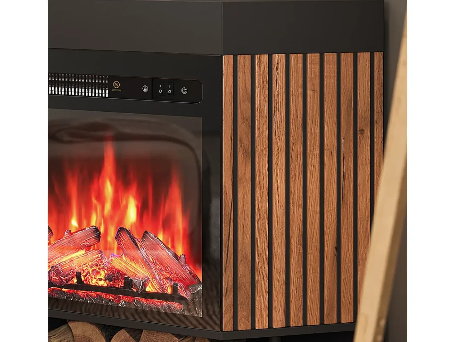 Chimenea eléctrica negro 100x73x80 lynea