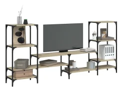 Cilyra Mueble de TV madera de ingeniería roble Sonoma 206,5x28,5x95 cm
