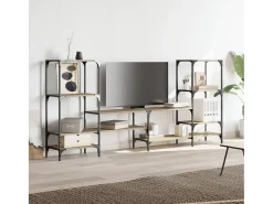 Cilyra Mueble de TV madera de ingeniería roble Sonoma 206,5x28,5x95 cm