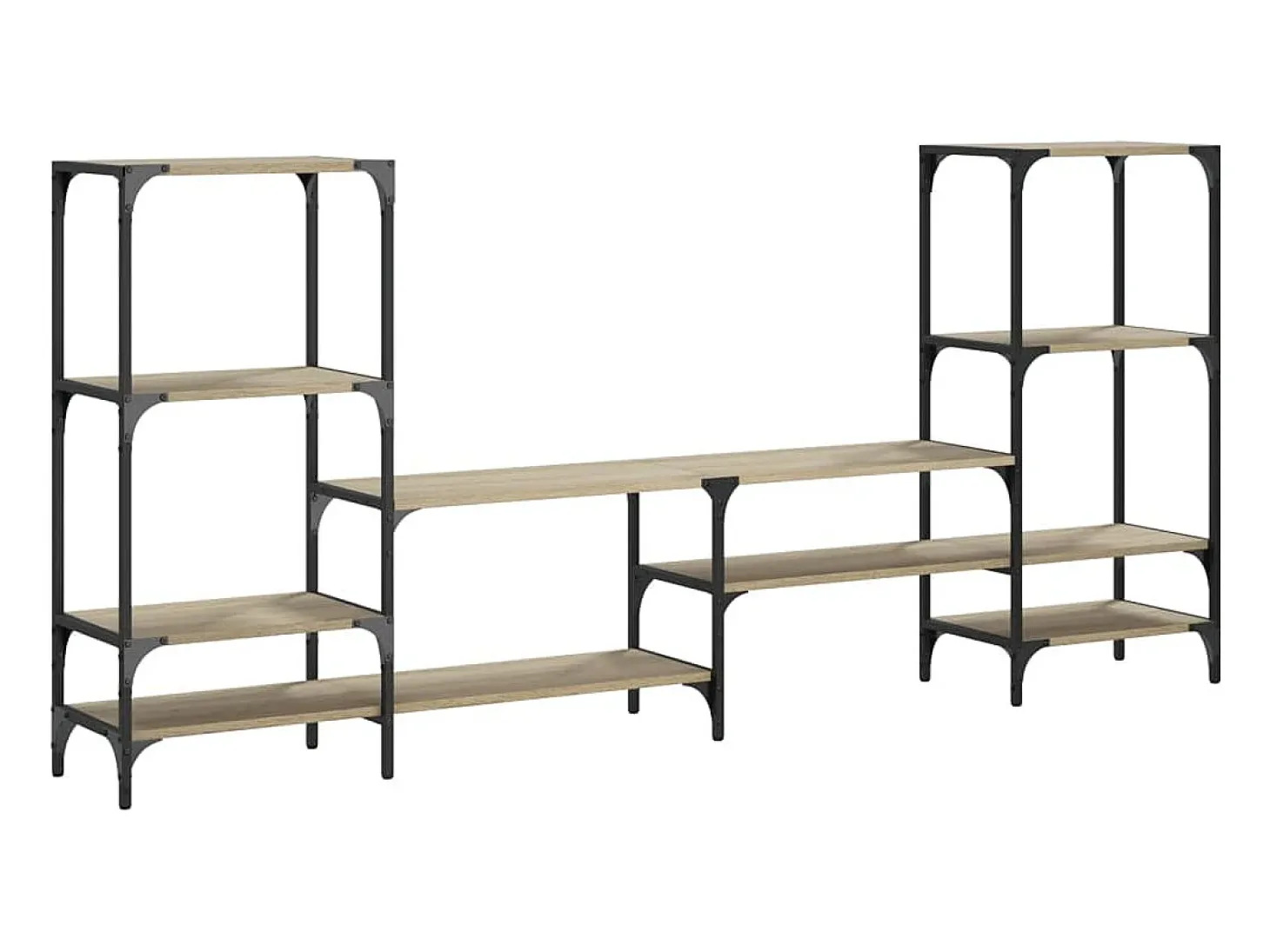 Cilyra Mueble de TV madera de ingeniería roble Sonoma 206,5x28,5x95 cm