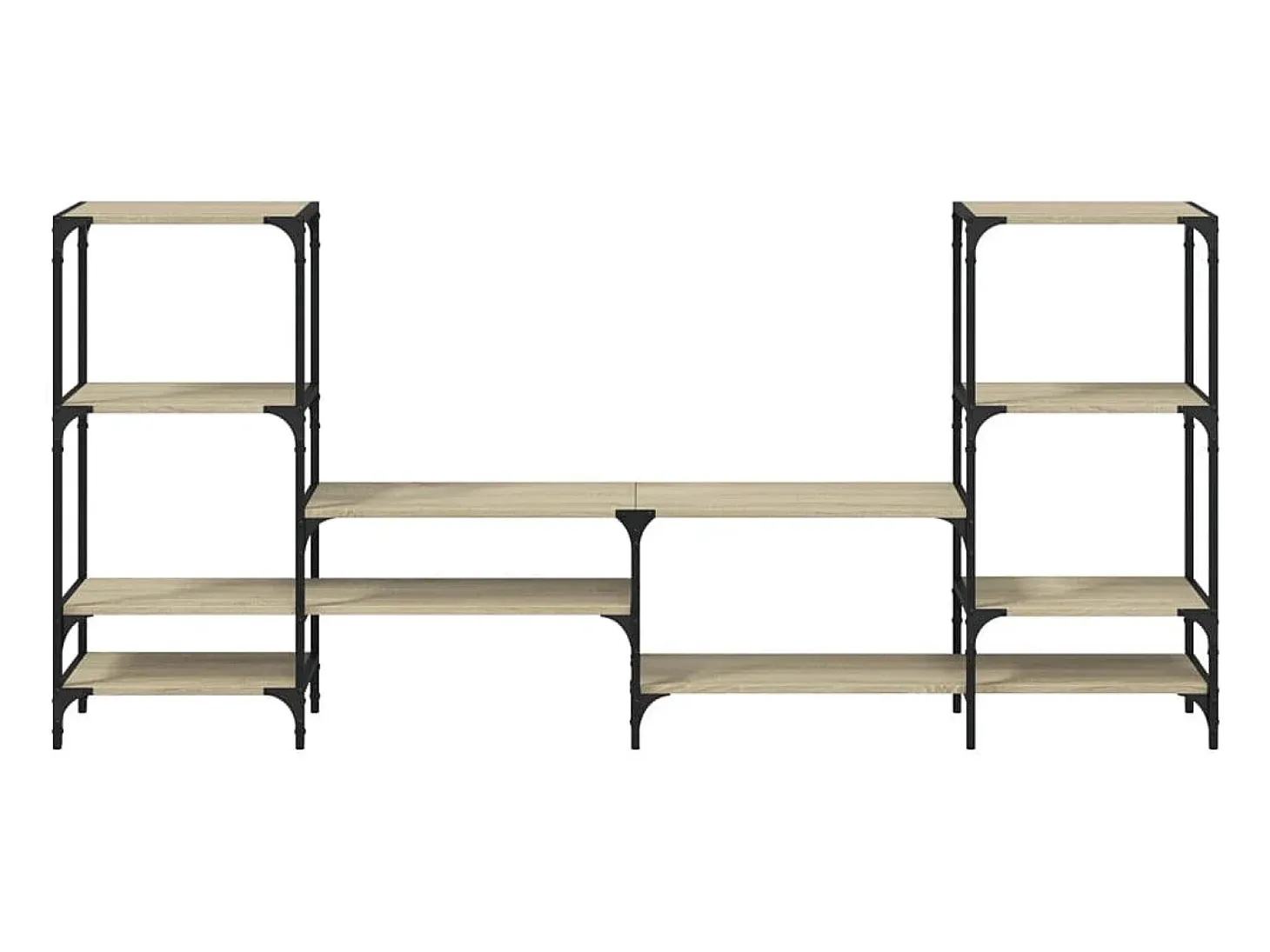 Cilyra Mueble de TV madera de ingeniería roble Sonoma 206,5x28,5x95 cm