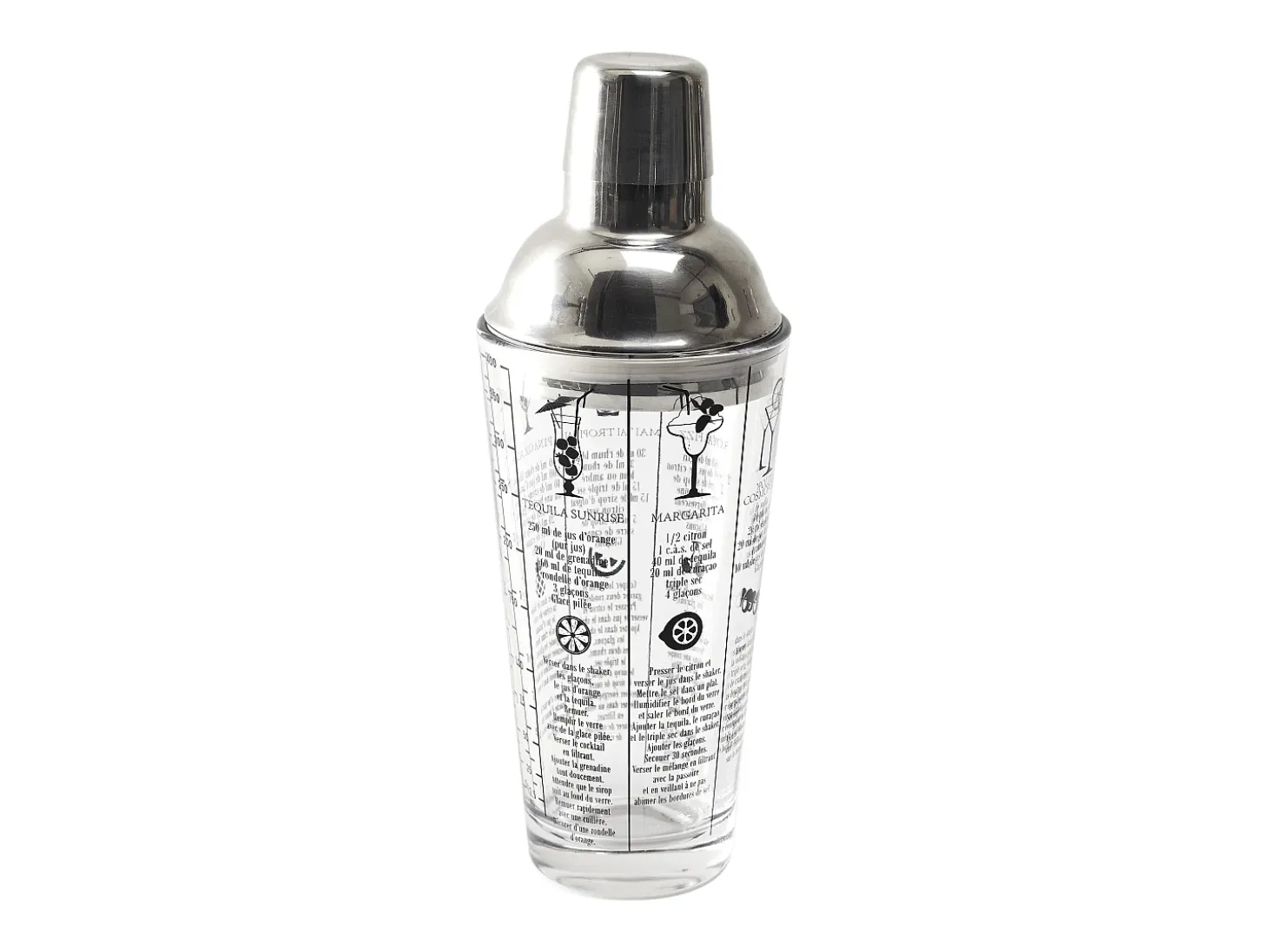 Coctelera de cristal 45 cl con recetas Lounge