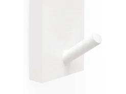 Colgador de pared de madera maciza en tono blanco de 8x6cm - KATE - DECOWOOD
