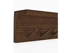 Colgador de pared de madera maciza en tono nogal de 61x9,5cm - KATE - DECOWOOD