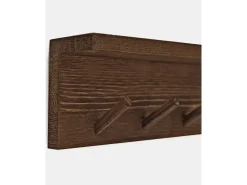 Colgador de pared de madera maciza en tono nogal de 61x9,5cm - KATE - DECOWOOD
