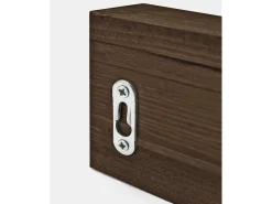 Colgador de pared de madera maciza en tono nogal de 61x5cm - KATE - DECOWOOD