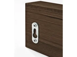 Colgador de pared de madera maciza en tono nogal de 61x5cm - KATE - DECOWOOD