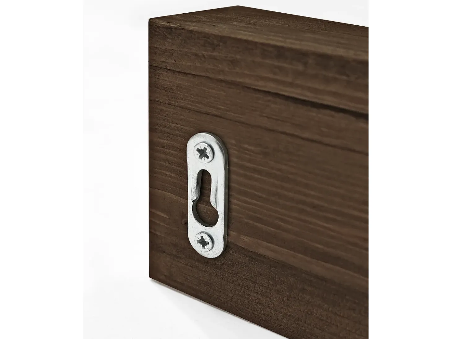 Colgador de pared de madera maciza en tono nogal de 61x5cm - KATE - DECOWOOD