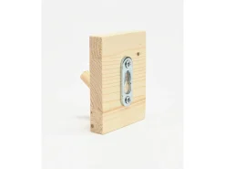 Colgador de pared de madera maciza en tono natural de 8x6cm - KATE - DECOWOOD