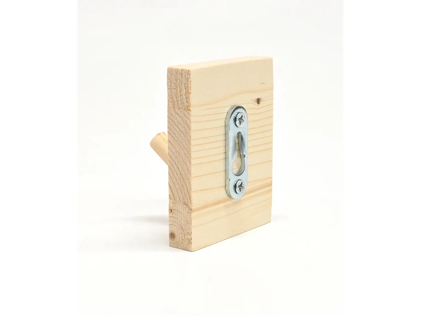 Colgador de pared de madera maciza en tono natural de 8x6cm - KATE - DECOWOOD