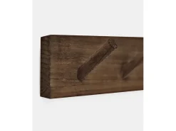 Colgador de pared de madera maciza en tono nogal de 26x5cm - KATE - DECOWOOD