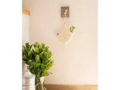 Colgador de pared de madera maciza en tono verde de 8x6cm - KATE - DECOWOOD