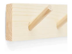 Colgador de pared de madera maciza en tono natural de 26x5cm - KATE - DECOWOOD